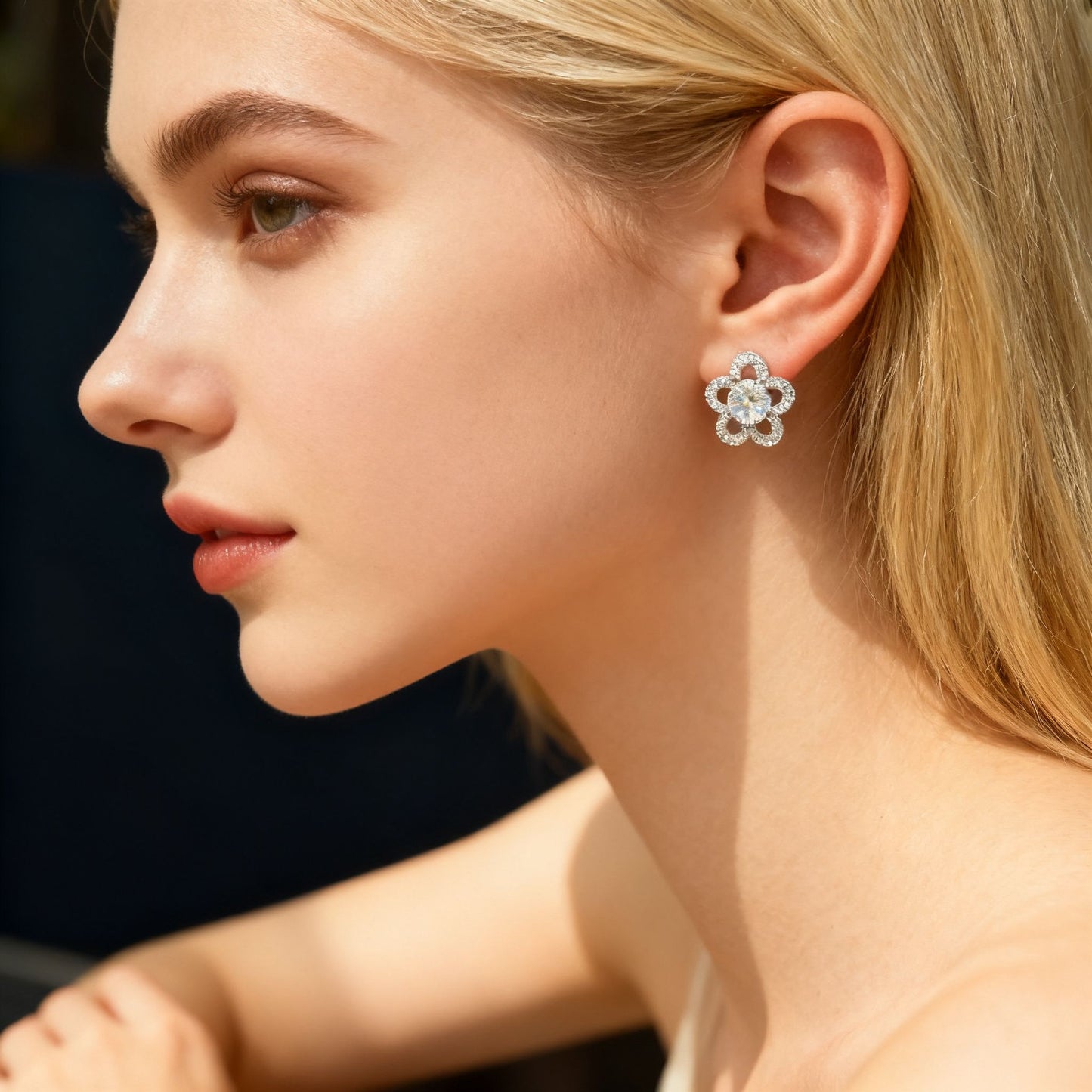 ER16 1CT*2 Sterling Silver S925 Moissanite Diamond