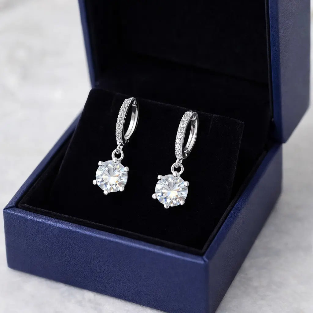 ER44 1CT Sterling Silver S925 Moissanite Diamond 50%offamazon