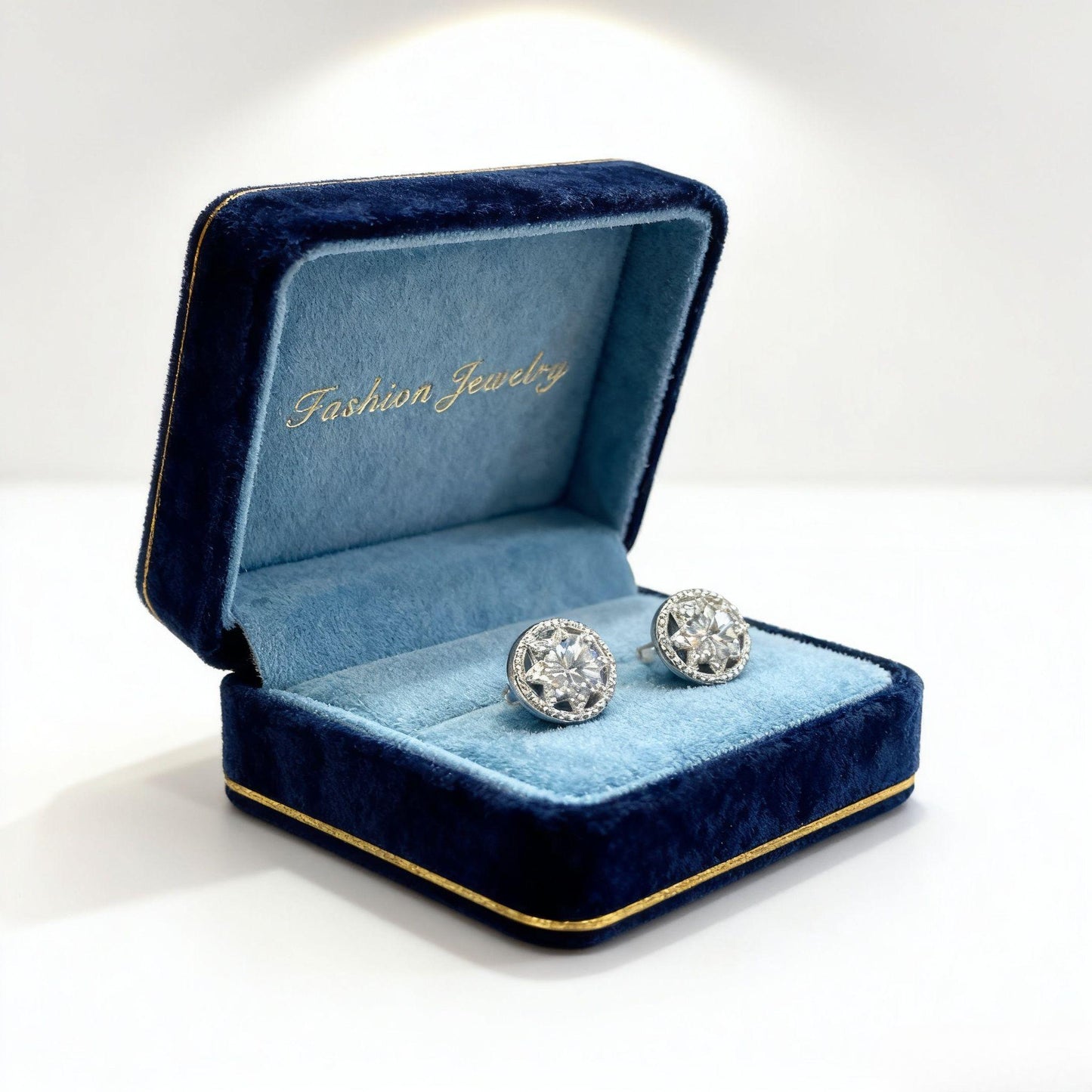 ER23 1CT Sterling Silver S925 Moissanite Diamond