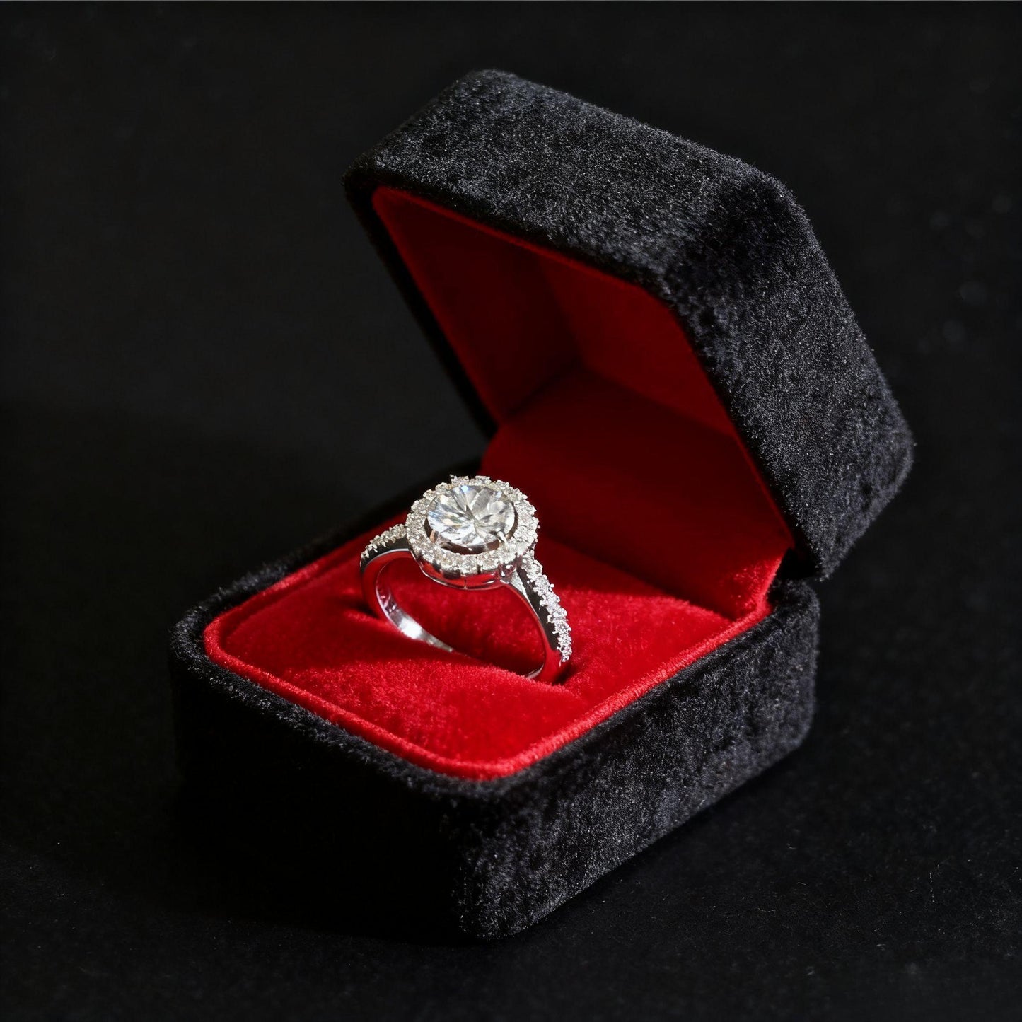 JZ09 1CT Sterling Silver S925 Moissanite Diamond