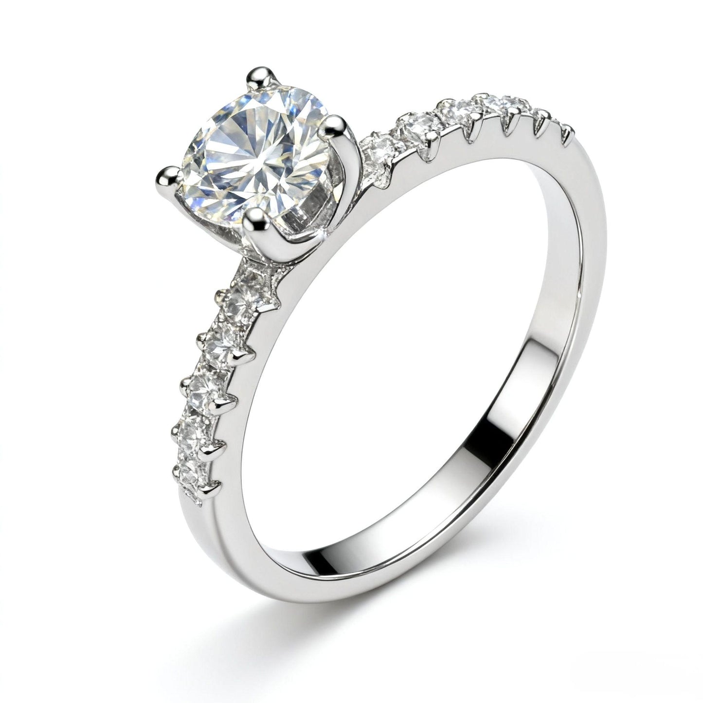 JZ16 1CT Sterling Silver S925 Moissanite Diamond