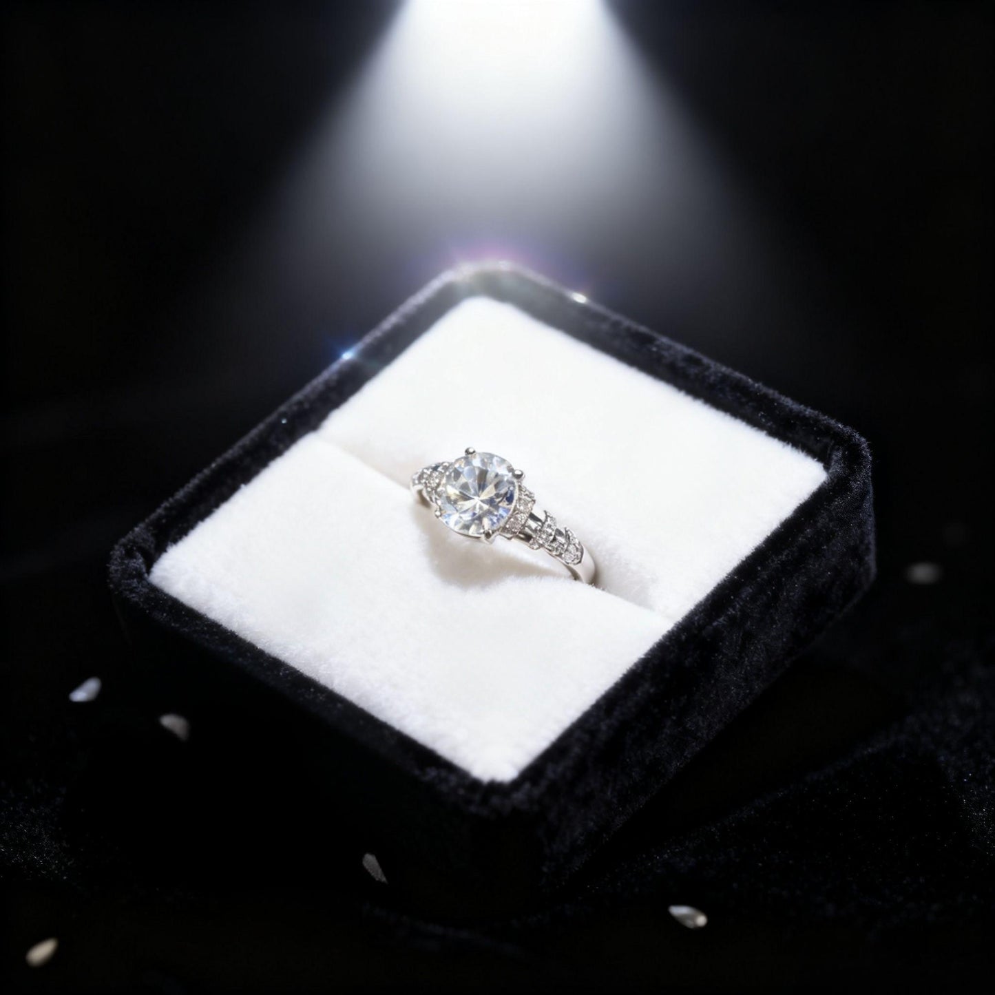 JZ26 1.5CT Sterling Silver S925 Moissanite Diamond