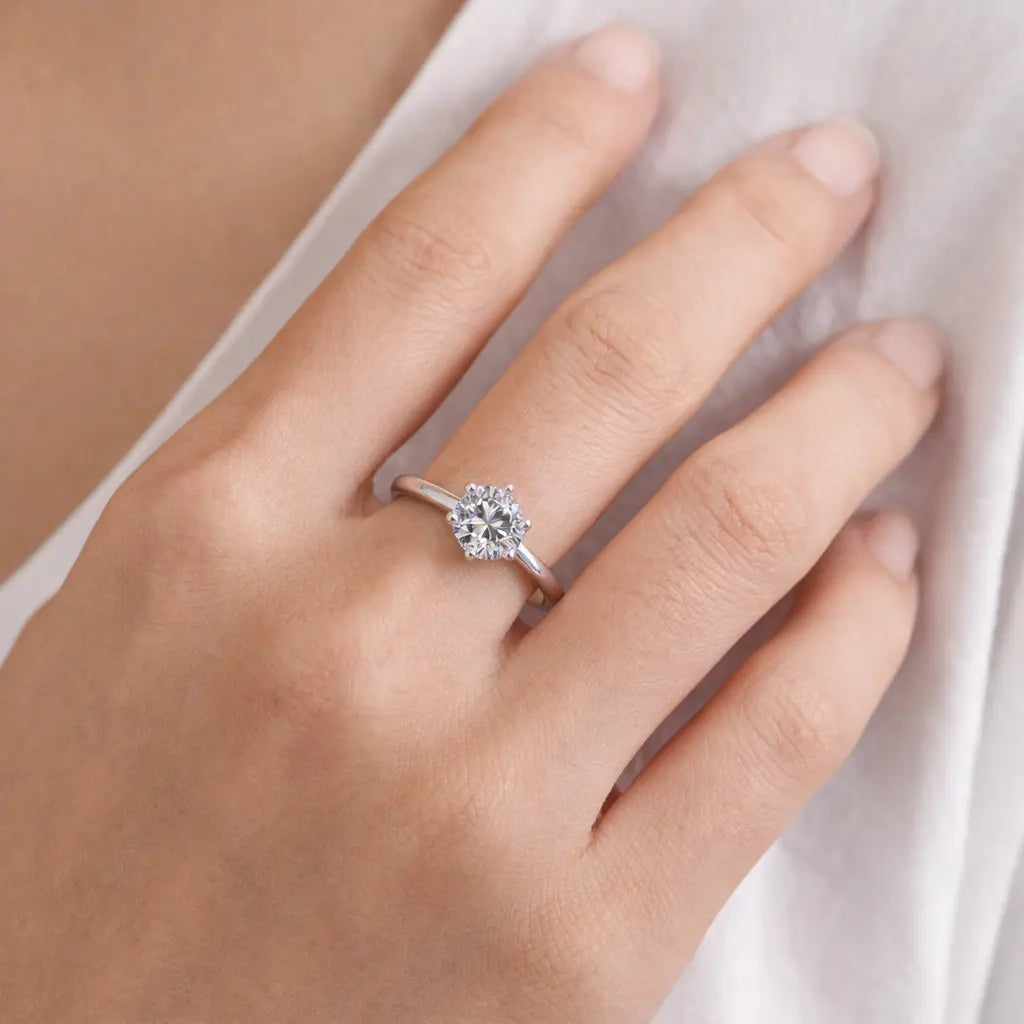 JZ07 1 CT Sterling Silver S925 Moissanite Diamond 50%offamazon