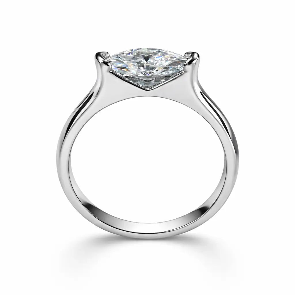 JZ64 1 CT Sterling Silver S925 Moissanite Diamond Rings 50%offamazon