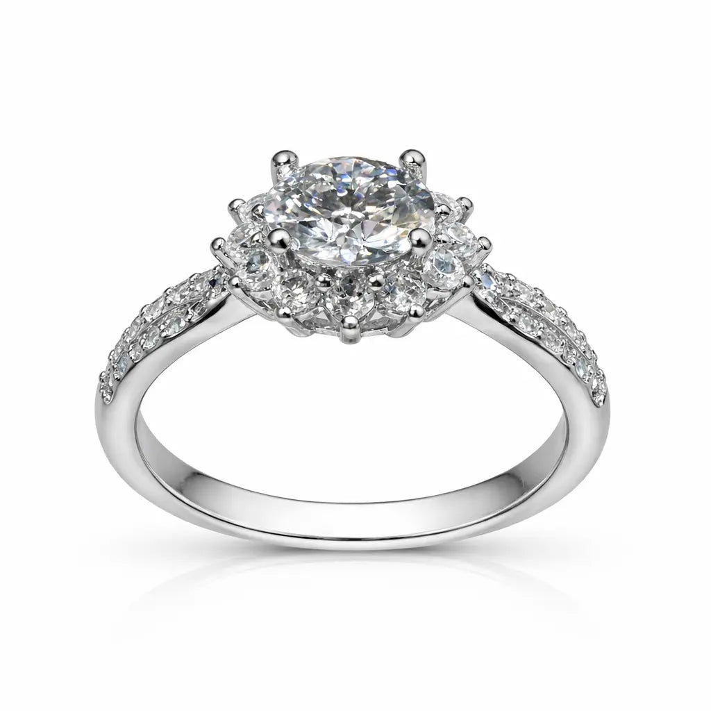 JZ04 1CT Sterling Silver S925 Moissanite Diamond 50%offamazon