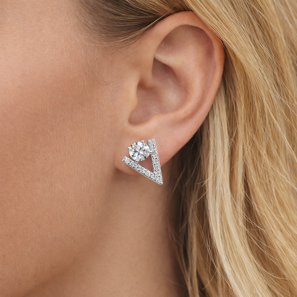 ER42 1CT Sterling Silver S925 Moissanite Diamond 50%offamazon