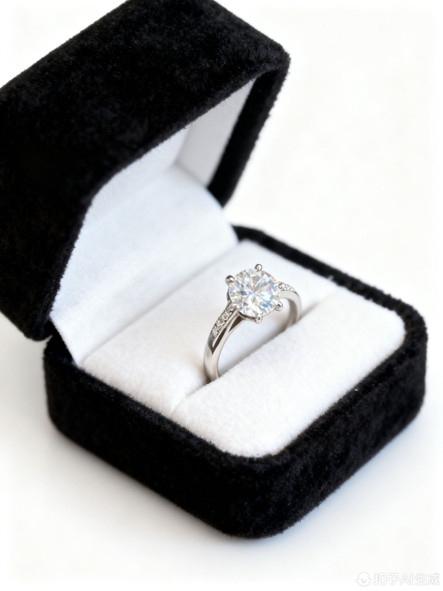 JZ48 1CT Sterling Silver S925 Moissanite Diamond