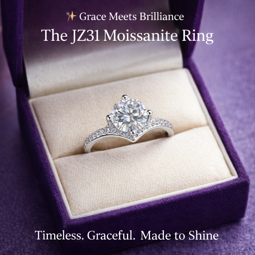 JZ20 1.5CT Sterling Silver S925 Moissanite Diamond