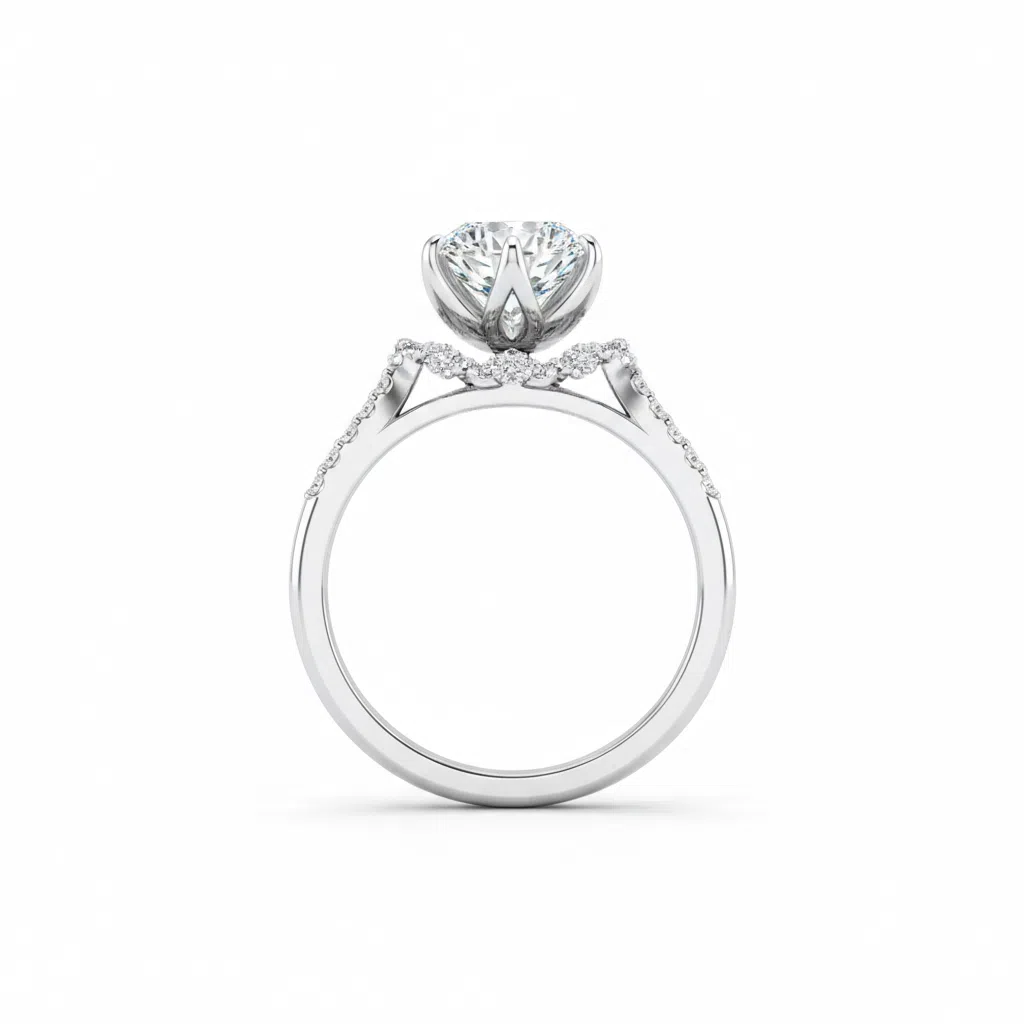 JZ60 1.5CT Sterling Silver S925 Moissanite Diamond