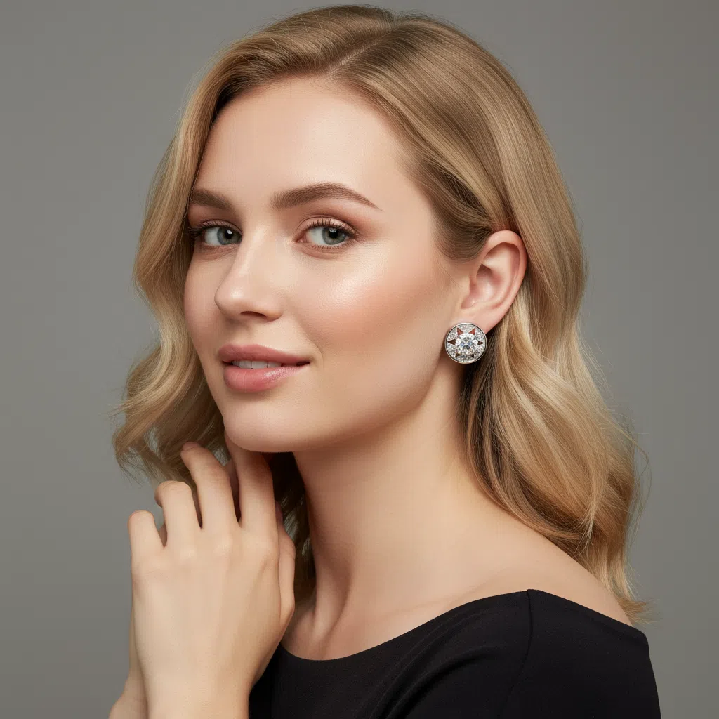 ER24 1CT*2 Sterling Silver S925 Moissanite Diamond 50%offamazon