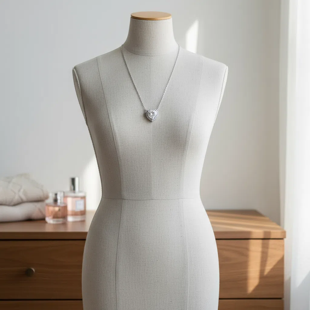 XL19 1CT Stering Sliver Moissanite Necklace