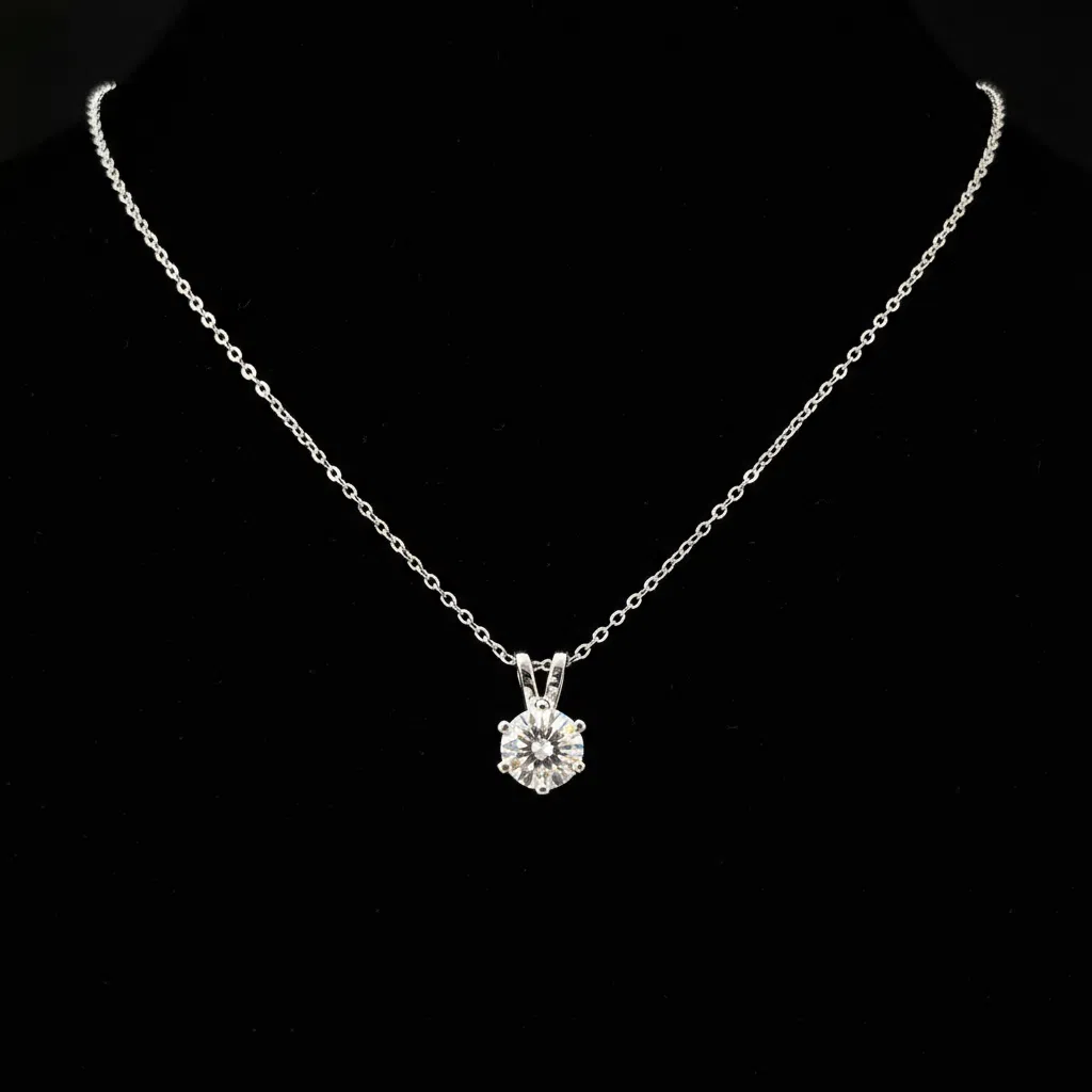 XL29 1CT Sterling Silver S925 Moissanite Diamond