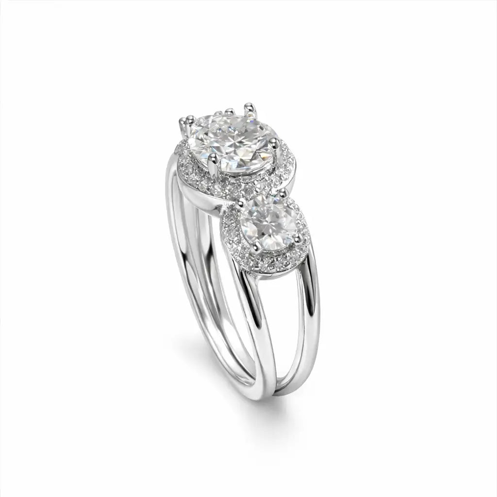 JZ03 1CT Sterling Silver S925 Moissanite Diamond Rings 50%offamazon