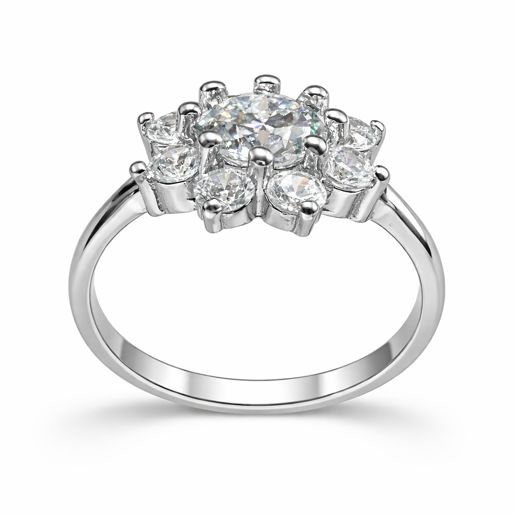 ER02 1CT Sterling Silver S925 Moissanite Diamond Earrings