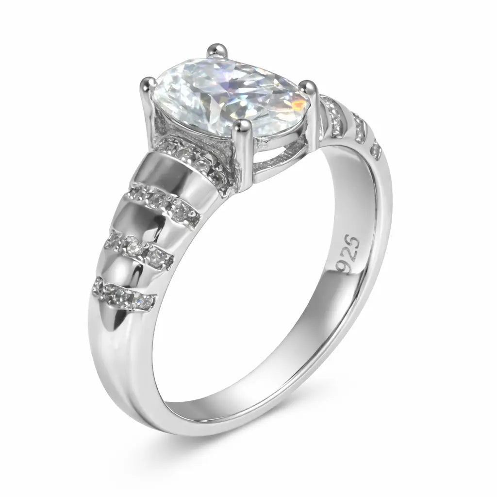 JZ26 1.5CT Sterling Silver S925 Moissanite Diamond 50%offamazon