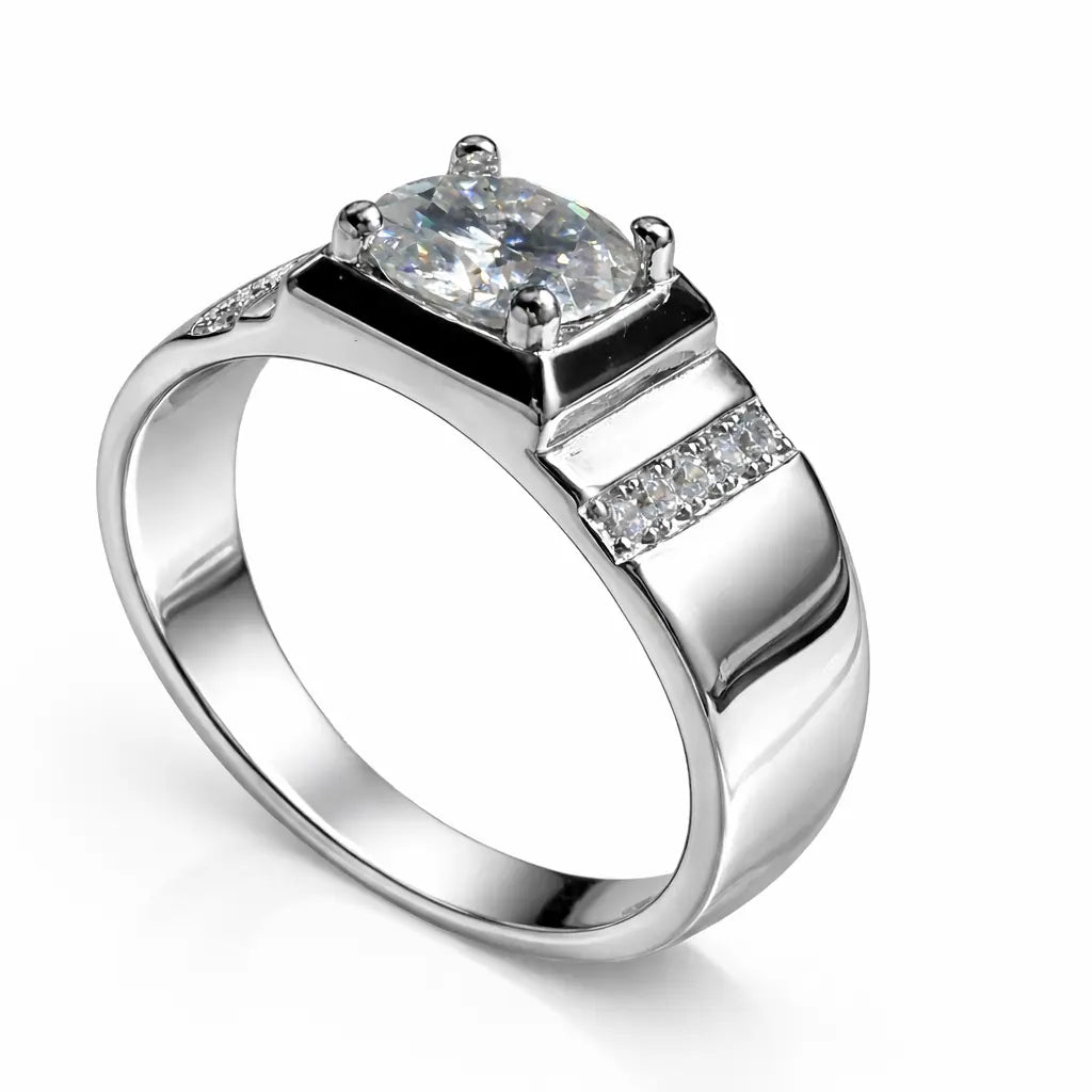 JZ18 1.5 CT Sterling Silver S925 Moissanite Diamond 50%offamazon