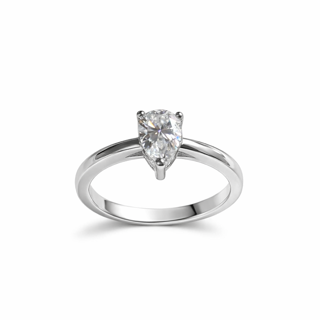 ER02 1CT Sterling Silver S925 Moissanite Diamond Earrings