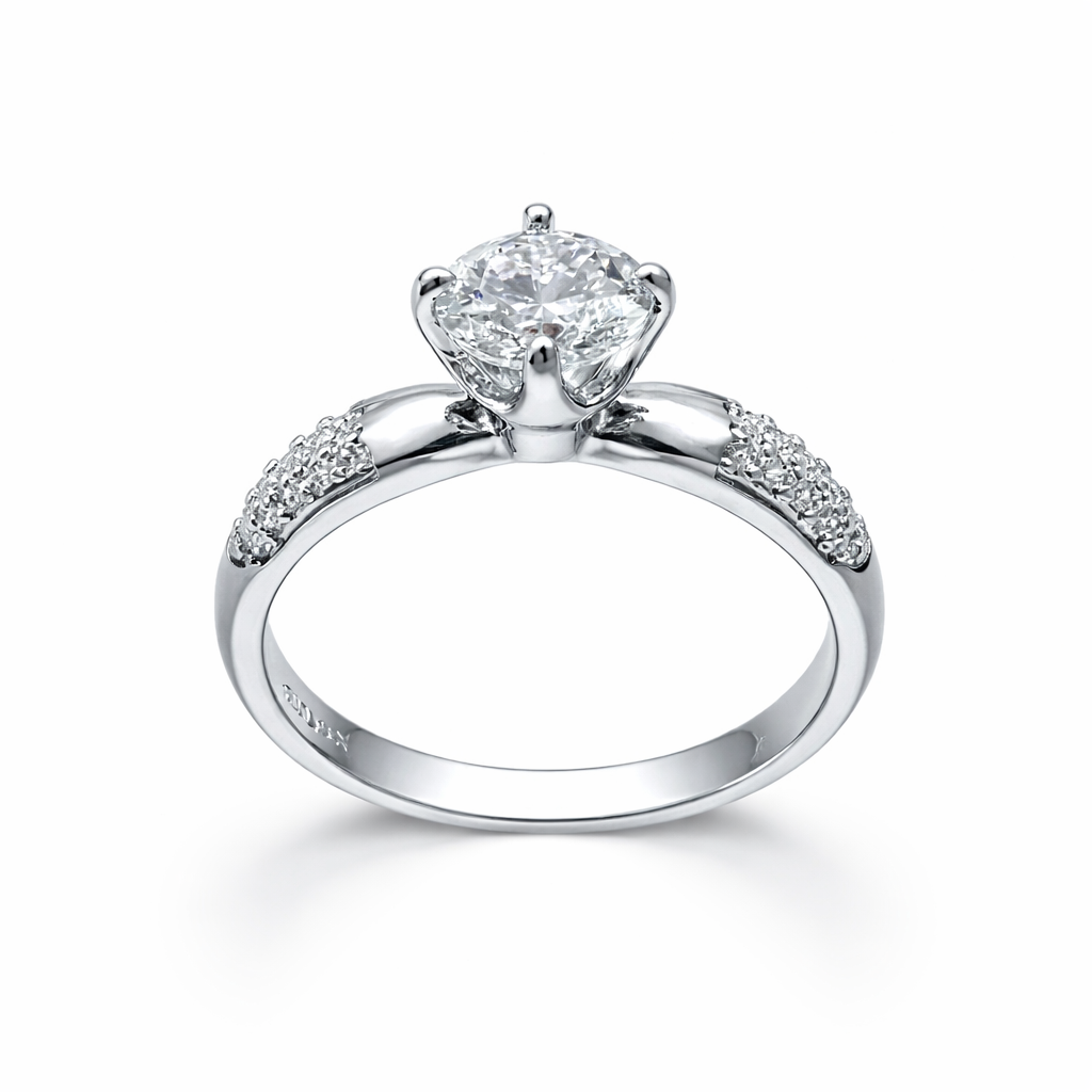 JZ59 1 CT Sterling Silver S925 Moissanite Diamond