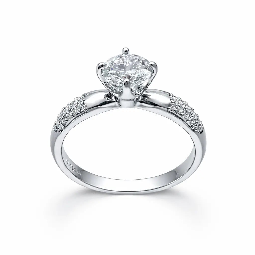 JZ59 1 CT Sterling Silver S925 Moissanite Diamond Rings 50%offamazon
