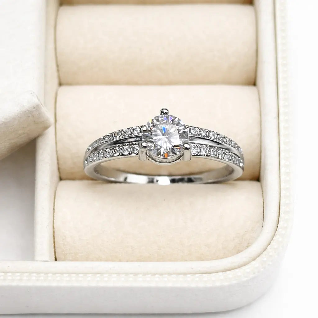 JZ11 1CT Sterling Silver S925 Moissanite Diamond 50%offamazon