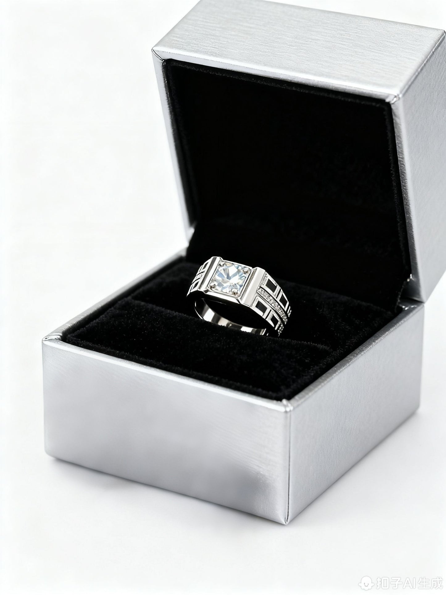 JZ46 1CT Sterling Silver S925 Moissanite Diamond