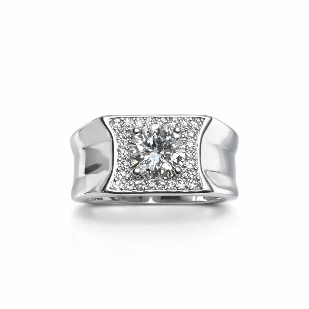 JZ02 1CT Sterling Silver S925 Moissanite Diamond 50%offamazon