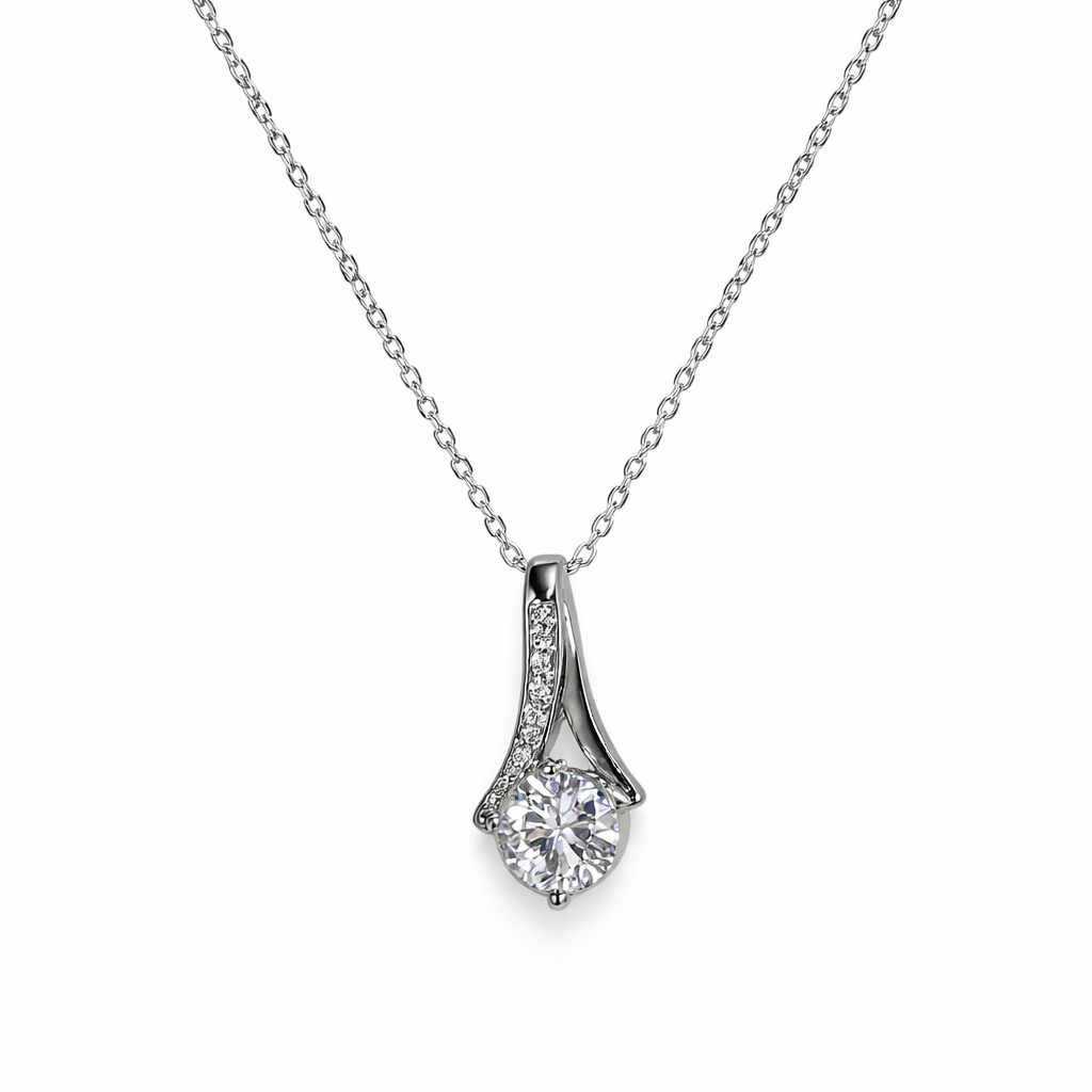 XL64 1CT Sterling Silver S925 Moissanite Diamond Necklace