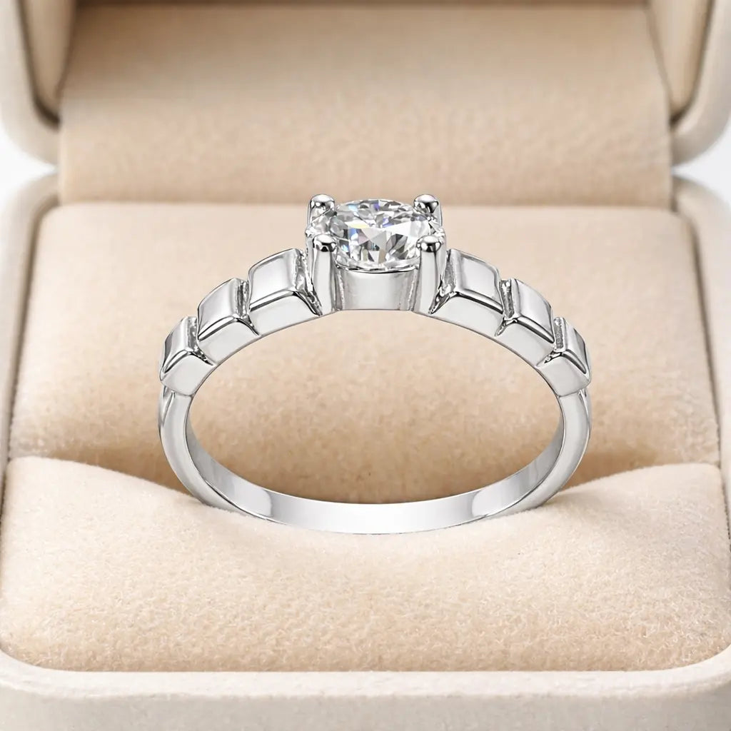 JZ41 1CT Sterling Silver S925 Moissanite Diamond 50%offamazon