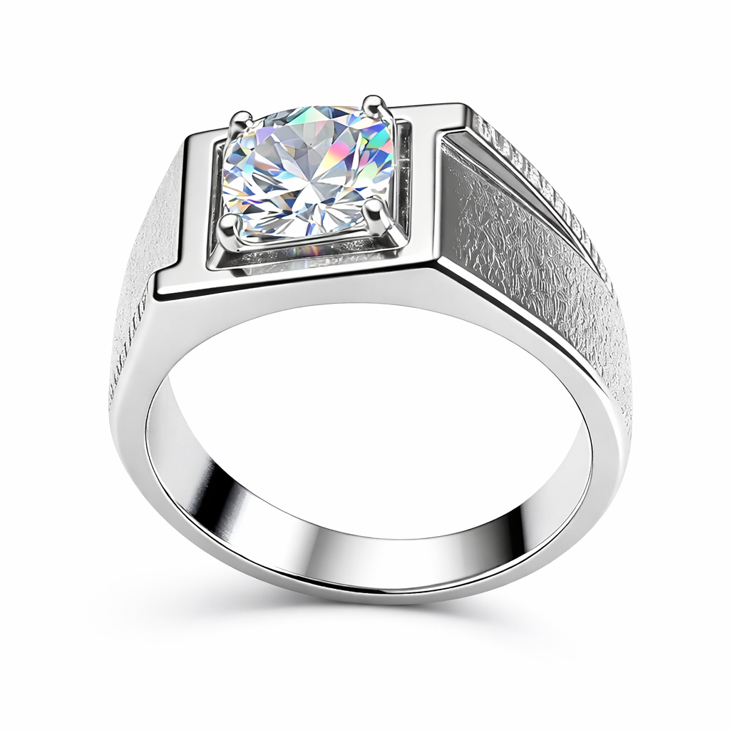 ER02 1CT Sterling Silver S925 Moissanite Diamond Earrings