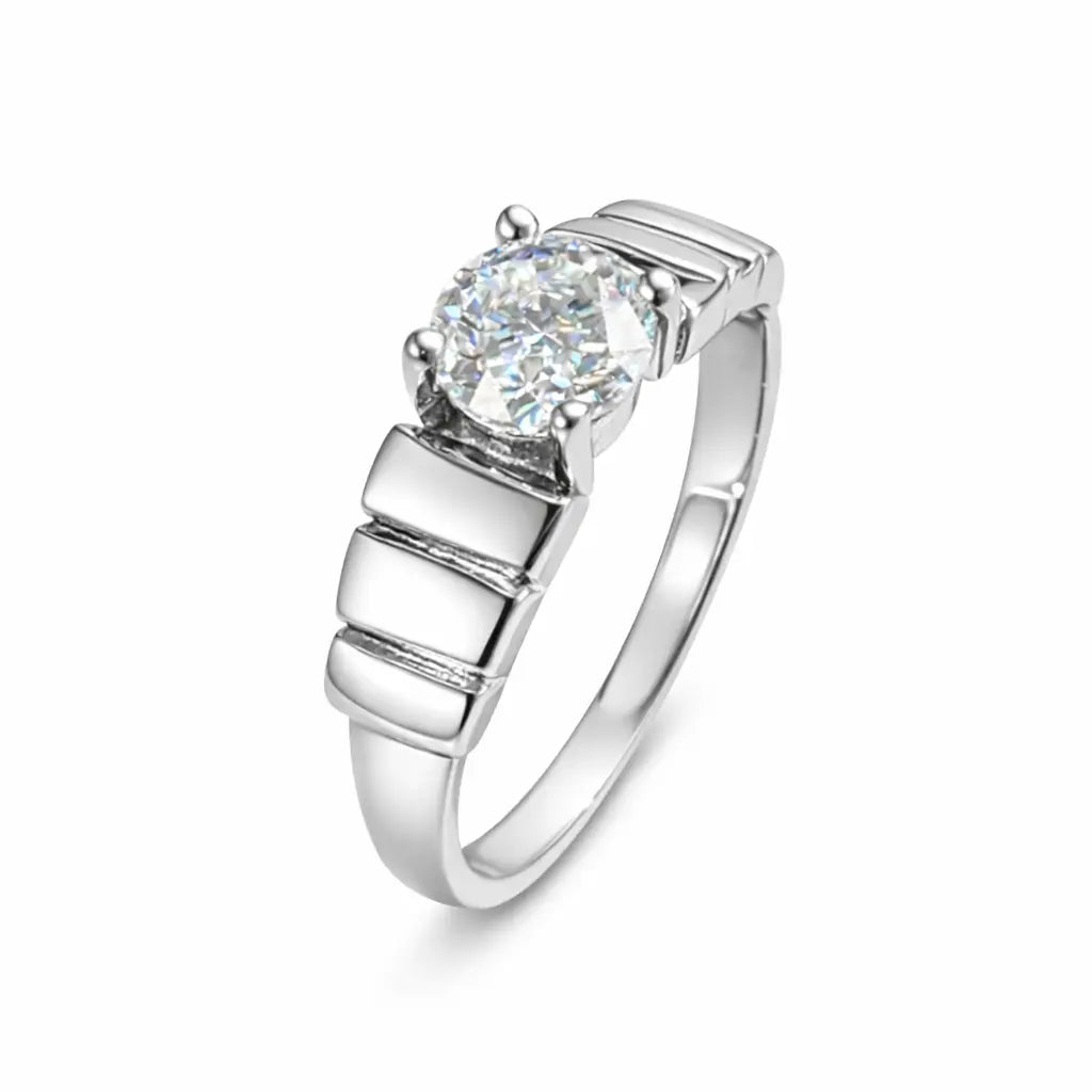 JZ41 1CT Sterling Silver S925 Moissanite Diamond 50%offamazon