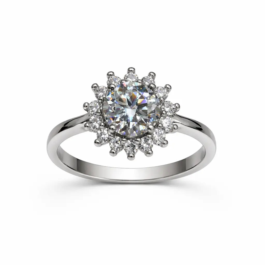 JZ21 1CT Sterling Silver S925 Moissanite Diamond 50%offamazon