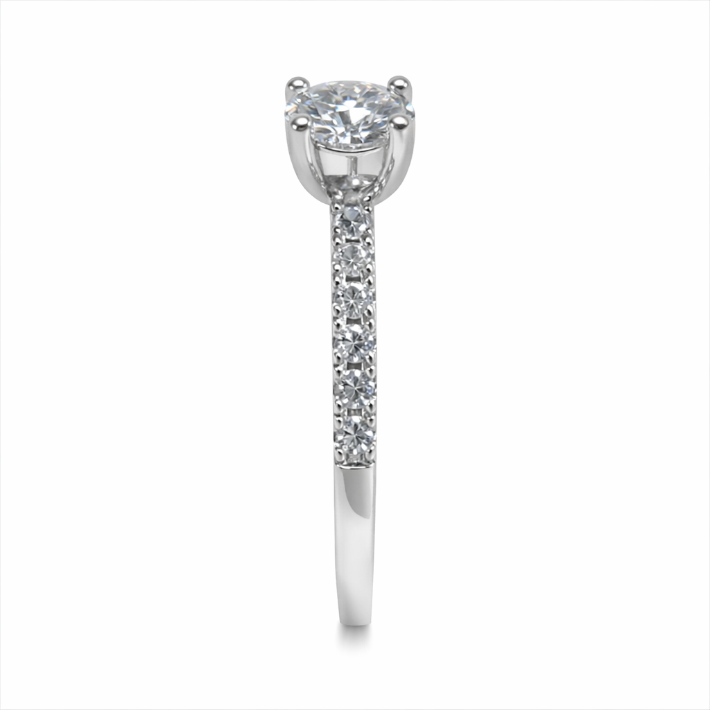 ER02 1CT Sterling Silver S925 Moissanite Diamond Earrings