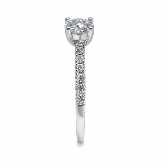 ER02 1CT Sterling Silver S925 Moissanite Diamond Earrings