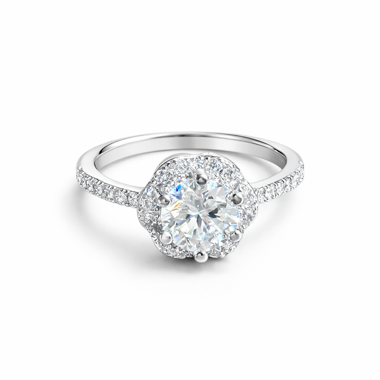 ER02 1CT Sterling Silver S925 Moissanite Diamond Earrings