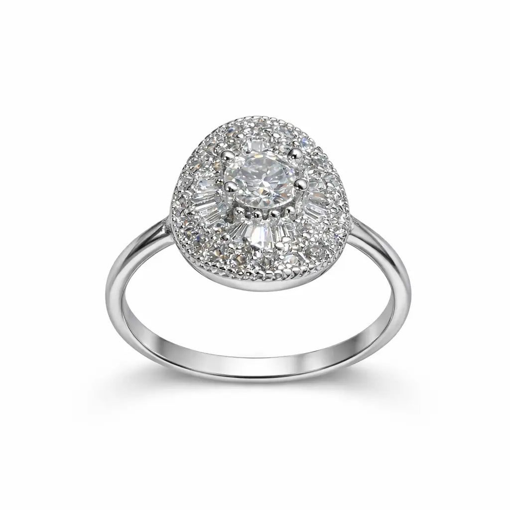 JZ65 1CT Sterling Silver S925 Moissanite Diamond 50%offamazon