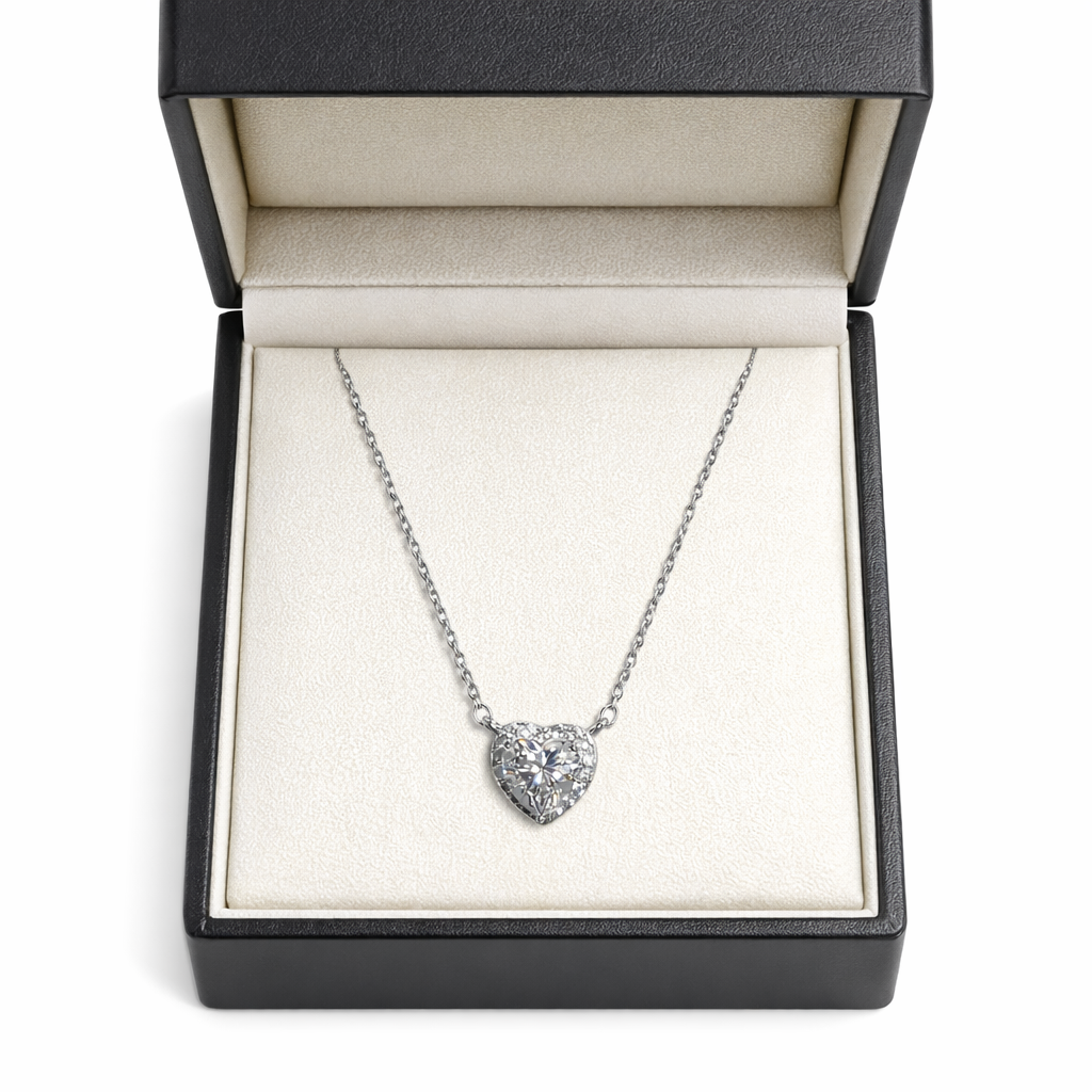 XL19 1CT Stering Sliver Moissanite Necklace 50%offamazon