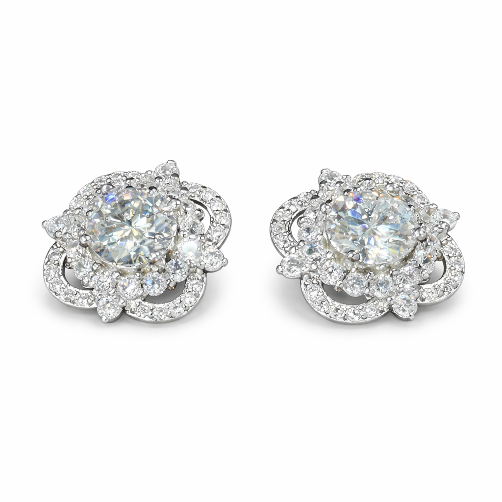ER43 1CT  Sterling Silver S925 Moissanite Diamond 50%offamazon