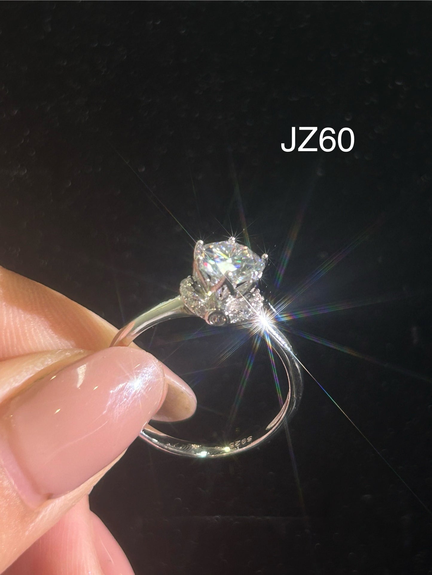 ER02 1CT Sterling Silver S925 Moissanite Diamond Earrings