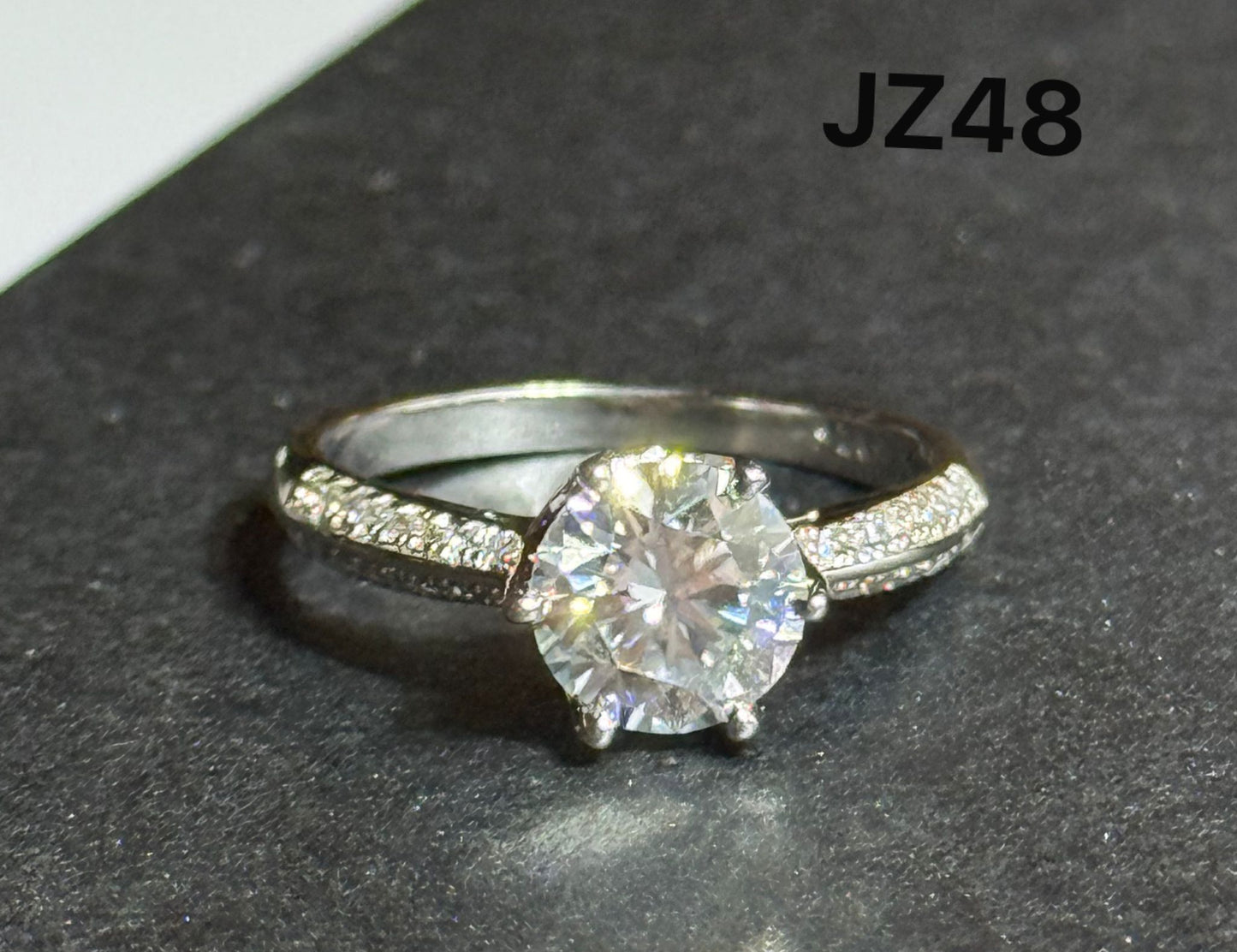 ER02 1CT Sterling Silver S925 Moissanite Diamond Earrings
