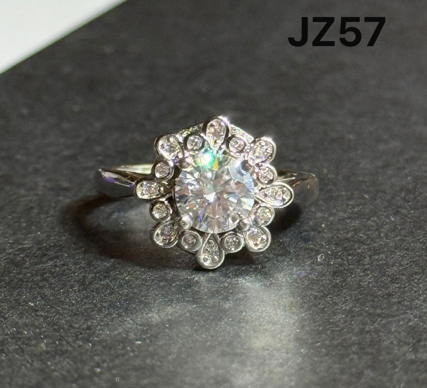 ER02 1CT Sterling Silver S925 Moissanite Diamond Earrings