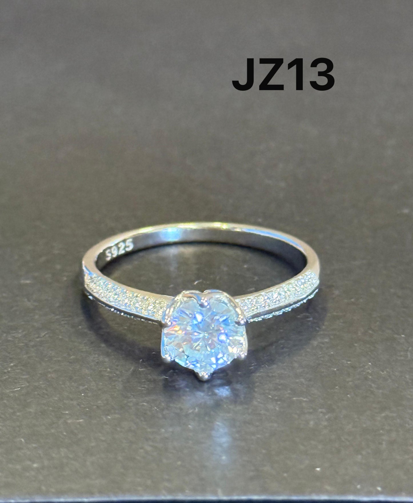 ER02 1CT Sterling Silver S925 Moissanite Diamond Earrings