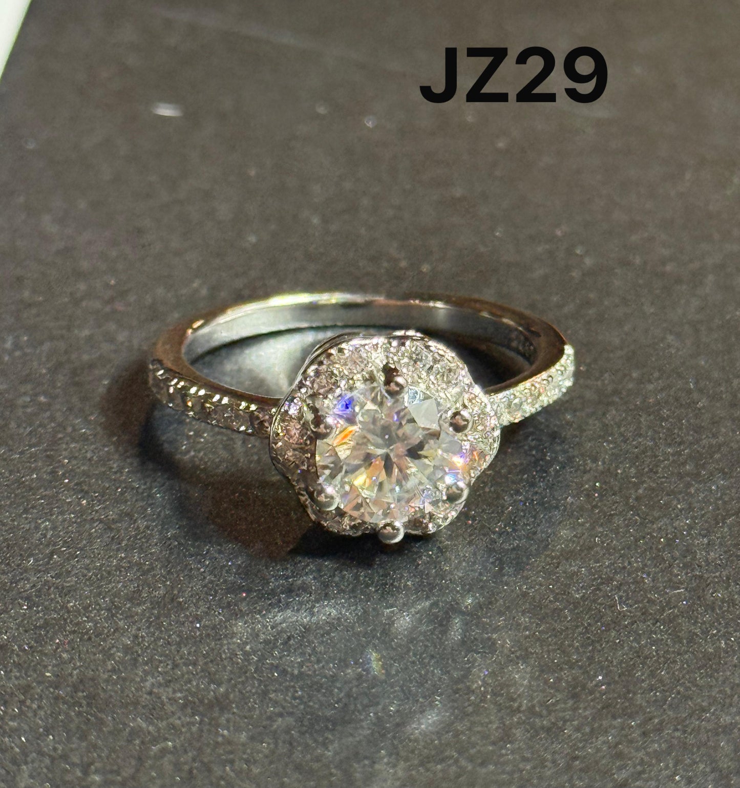 ER02 1CT Sterling Silver S925 Moissanite Diamond Earrings