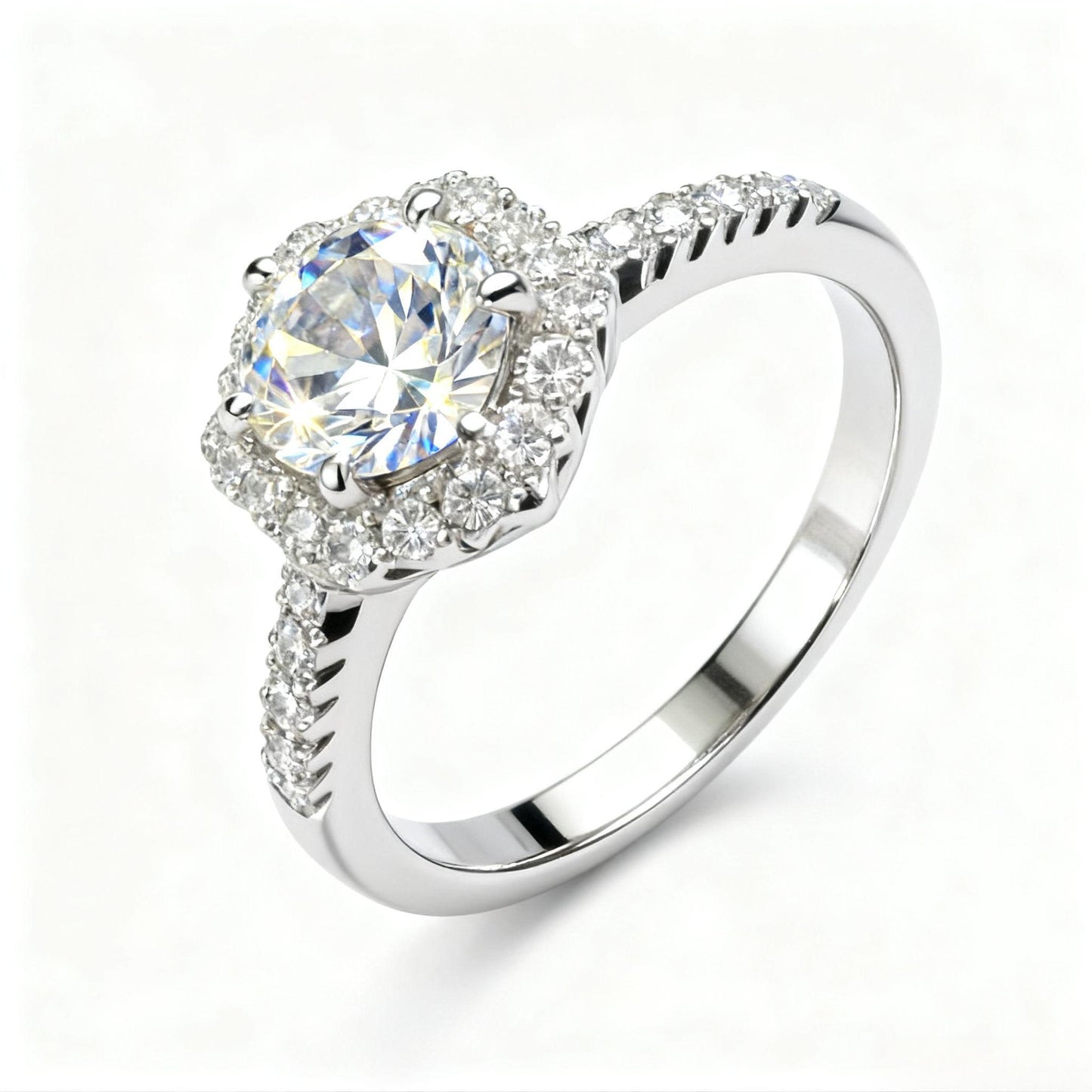JZ31 1CT Sterling Silver S925 Moissanite Diamond
