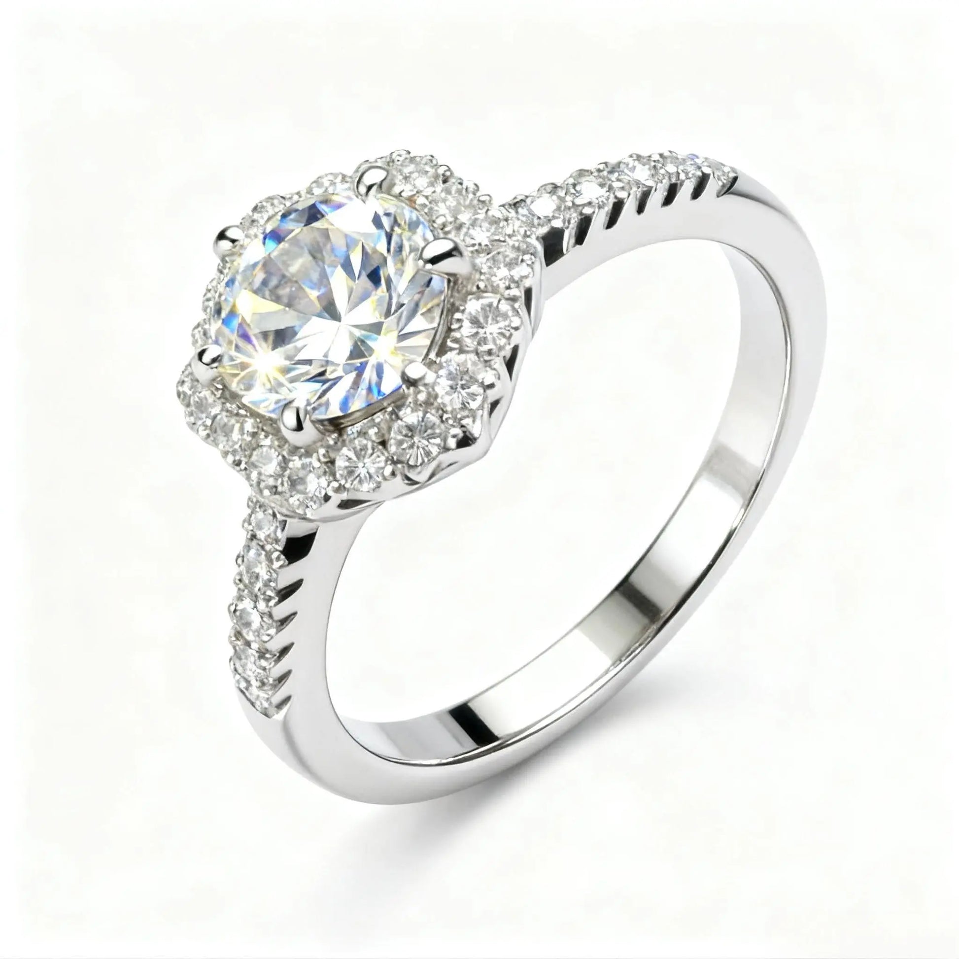 JZ31 1CT Sterling Silver S925 Moissanite Diamond 50%offamazon