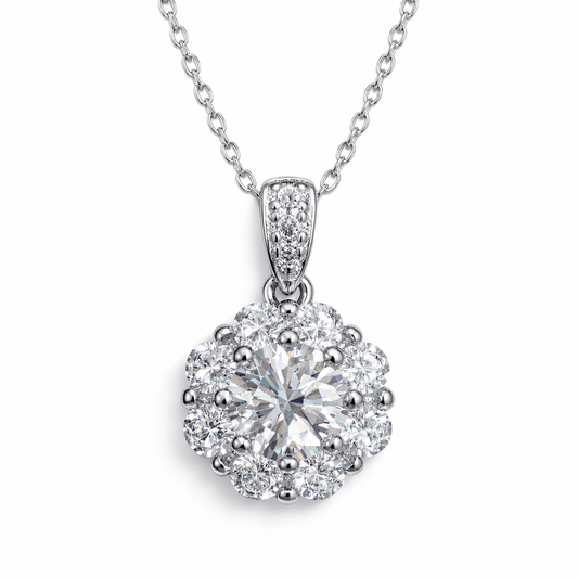 XL68 1.5CT Sterling Silver S925 Moissanite Diamond