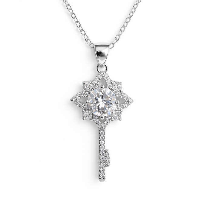 XL54 1CT Sterling Silver S925 Moissanite Diamond 50%offamazon