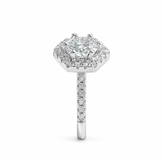 ER02 1CT Sterling Silver S925 Moissanite Diamond Earrings