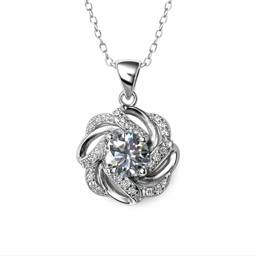 XL07 1CT Sterling Silver S925 Moissanite Diamond 50%offamazon