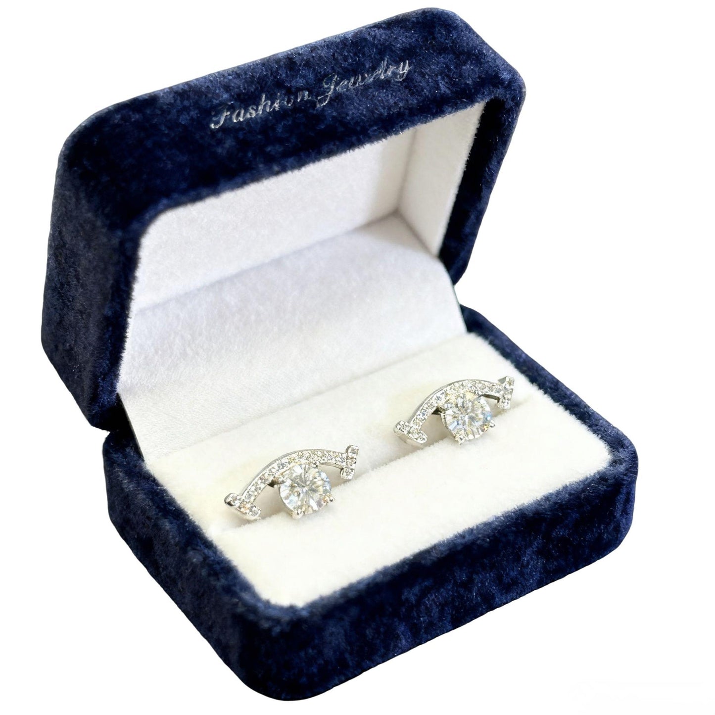 ER20 1CT Sterling Silver S925 Moissanite Diamond