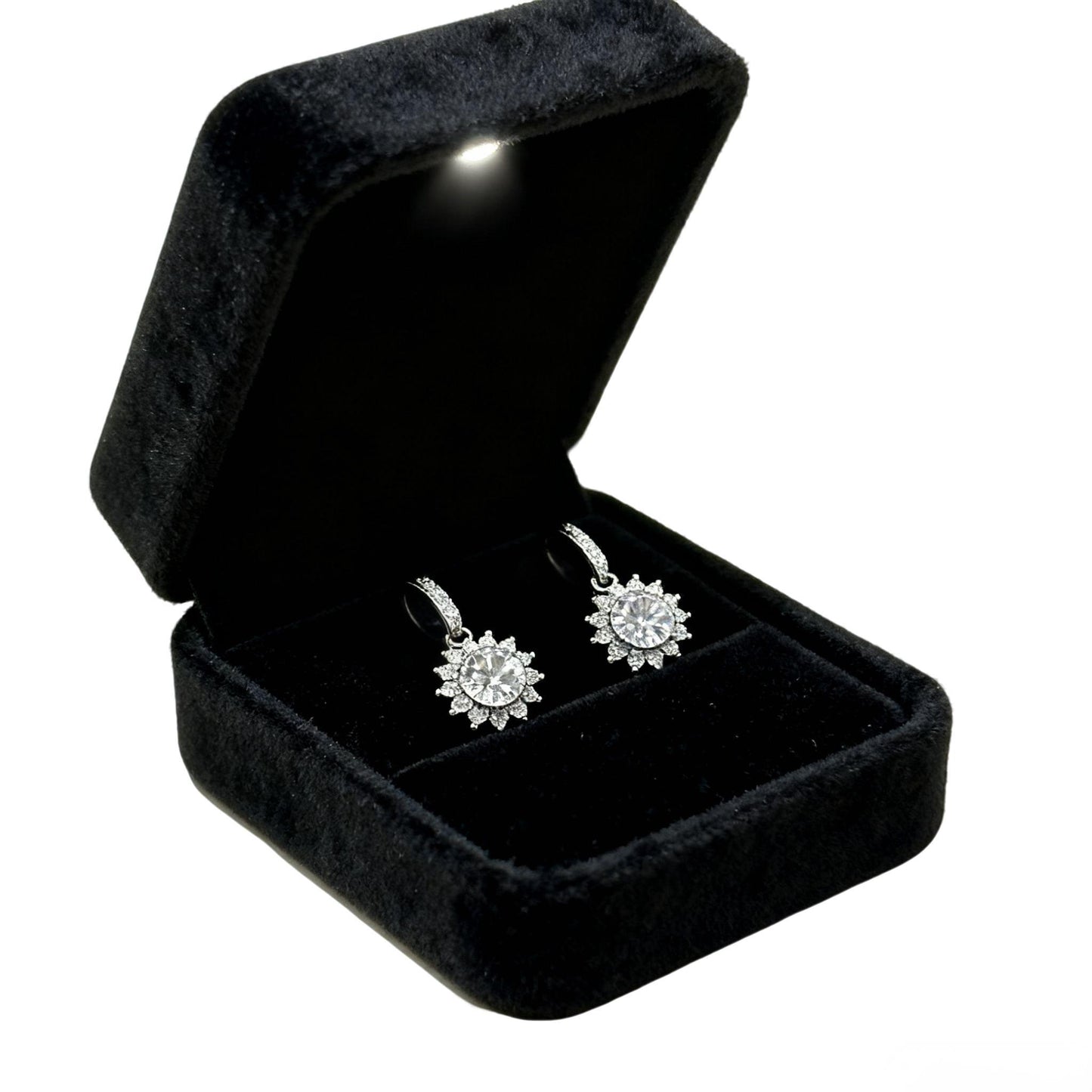 ER46 1CT*2 Sterling Silver S925 Moissanite Diamond